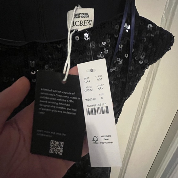 NWT Christopher John Rogers X J.Crew pleated dress - Picture 4 of 7